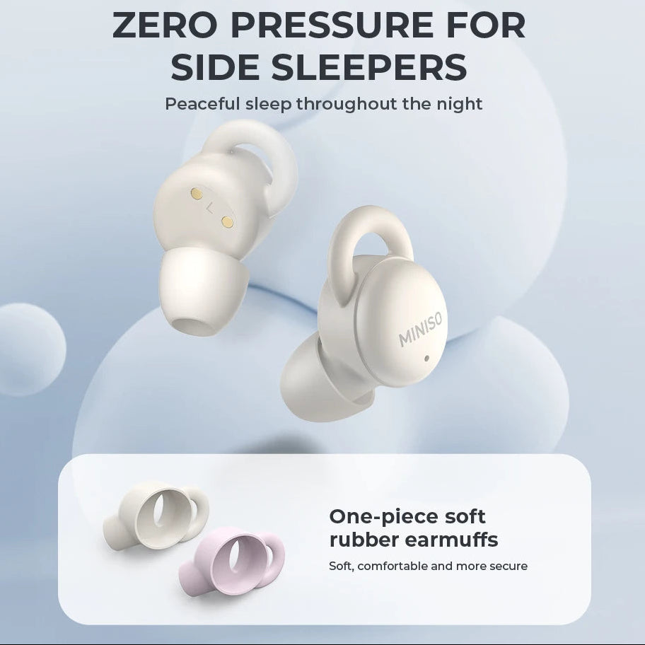 X10 Wireless Bluetooth 5.4 Sleep Earphones – Ultra-Soft, Noise Control, Long Battery Life (Pink)