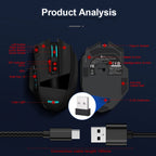 ZAIYNE X33 Pro – RGB Wireless MMO Mouse | 16 Buttons | 16000 DPI