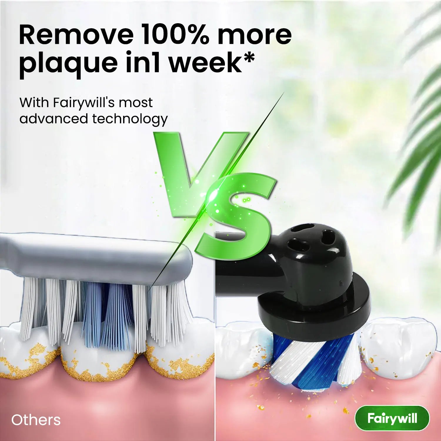 Electric Sonic Toothbrush – 4 Replacement Heads for Year-Round Care