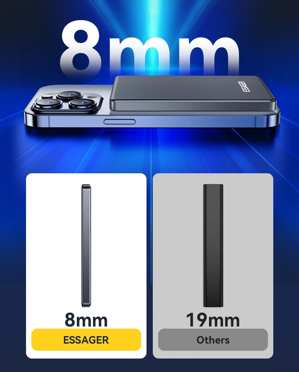 Magnetic Wireless Power Bank 5000mAh | Slim Portable Charger – ZAIYNE