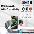4-in-1 Magnetic Wireless Charger | 15W Fast Charging Stand