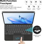 Backlit Magnetic Keyboard Case for iPad Pro & Air | Smart Touchpad | ZAIYNE
