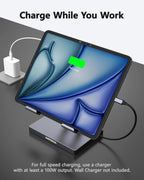 Aluminum 9-in-1 Type-C Docking Station Laptop Stand