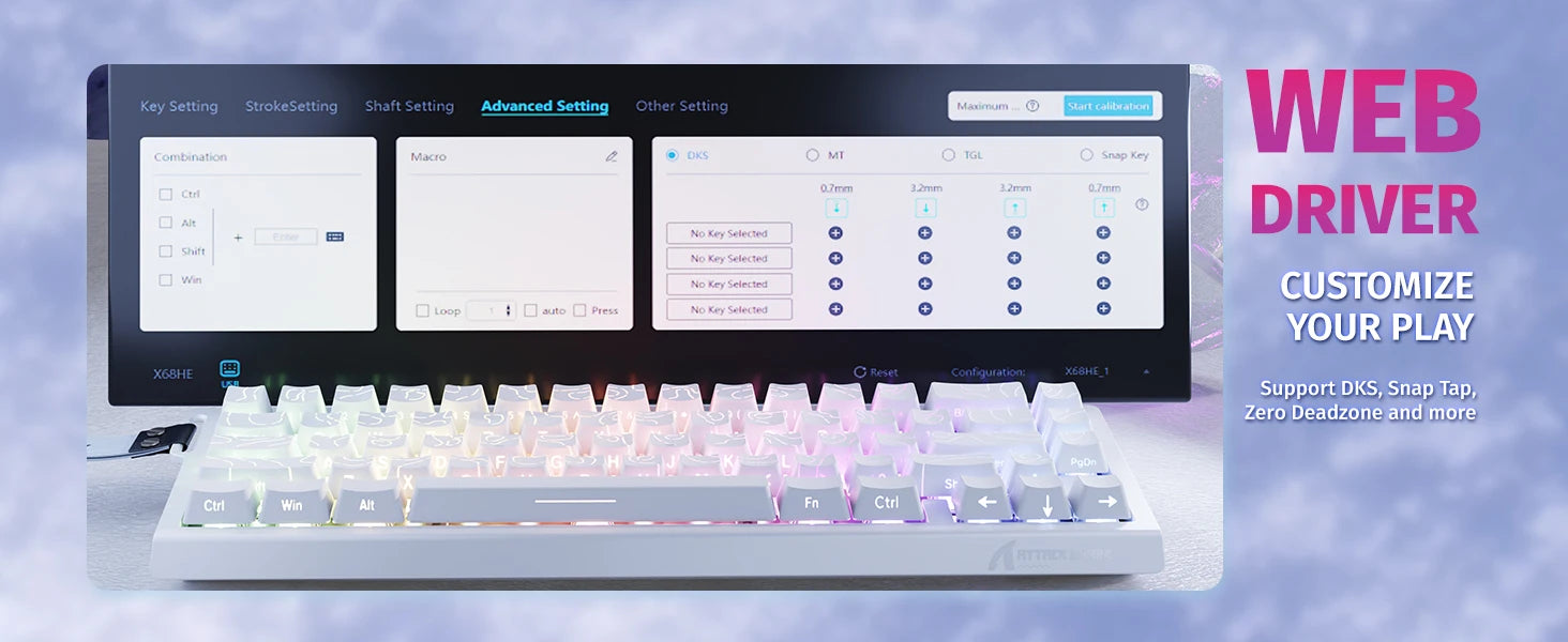 ZAIYNE AK820 MAX+ Pro – Wireless RGB Mechanical Keyboard | TFT Screen | 8000mAh