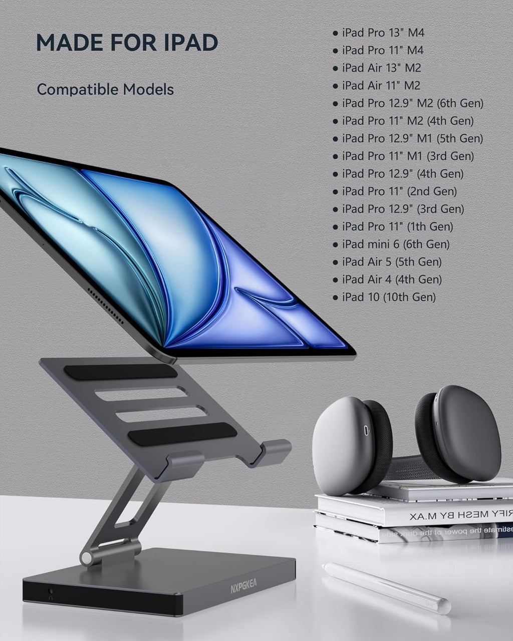 Aluminum 9-in-1 Type-C Docking Station Laptop Stand