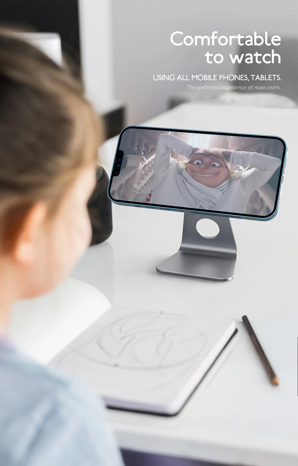 Magnetic Aluminum Phone Stand for Desk | Adjustable Holder – ZAIYNE