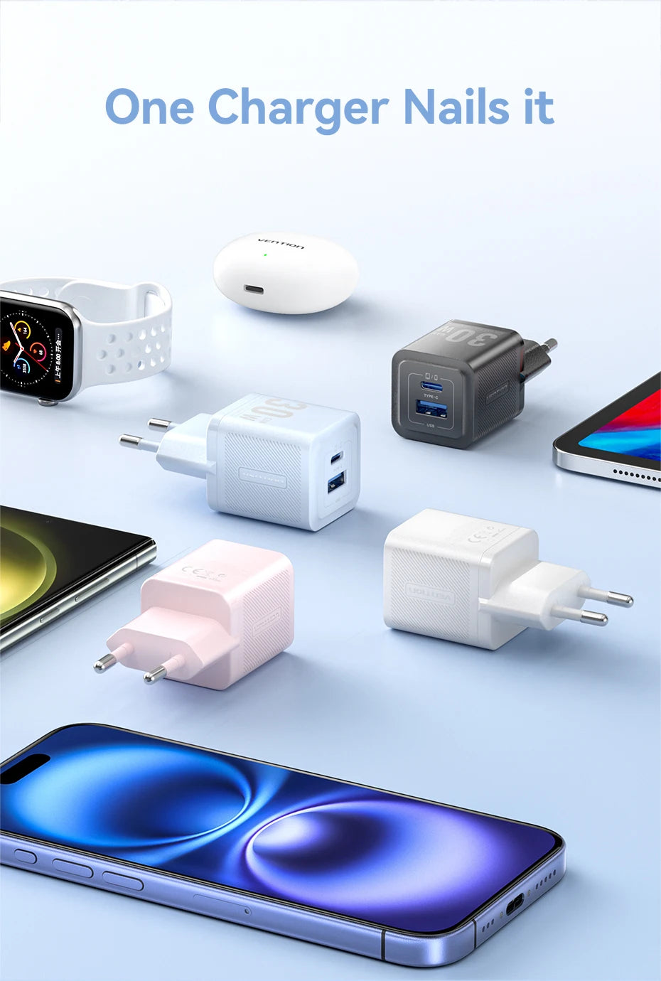 Vention 30W GaN USB-C Fast Charger | ZAIYNE