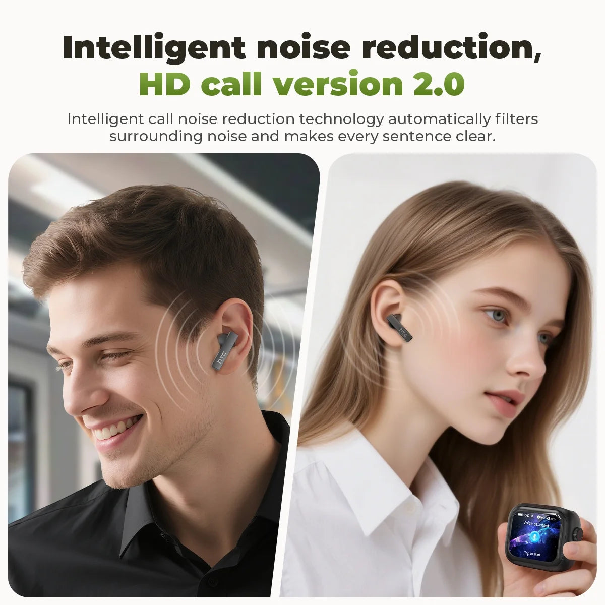 Wireless Earbuds with AI Translator & Smart Charging Case