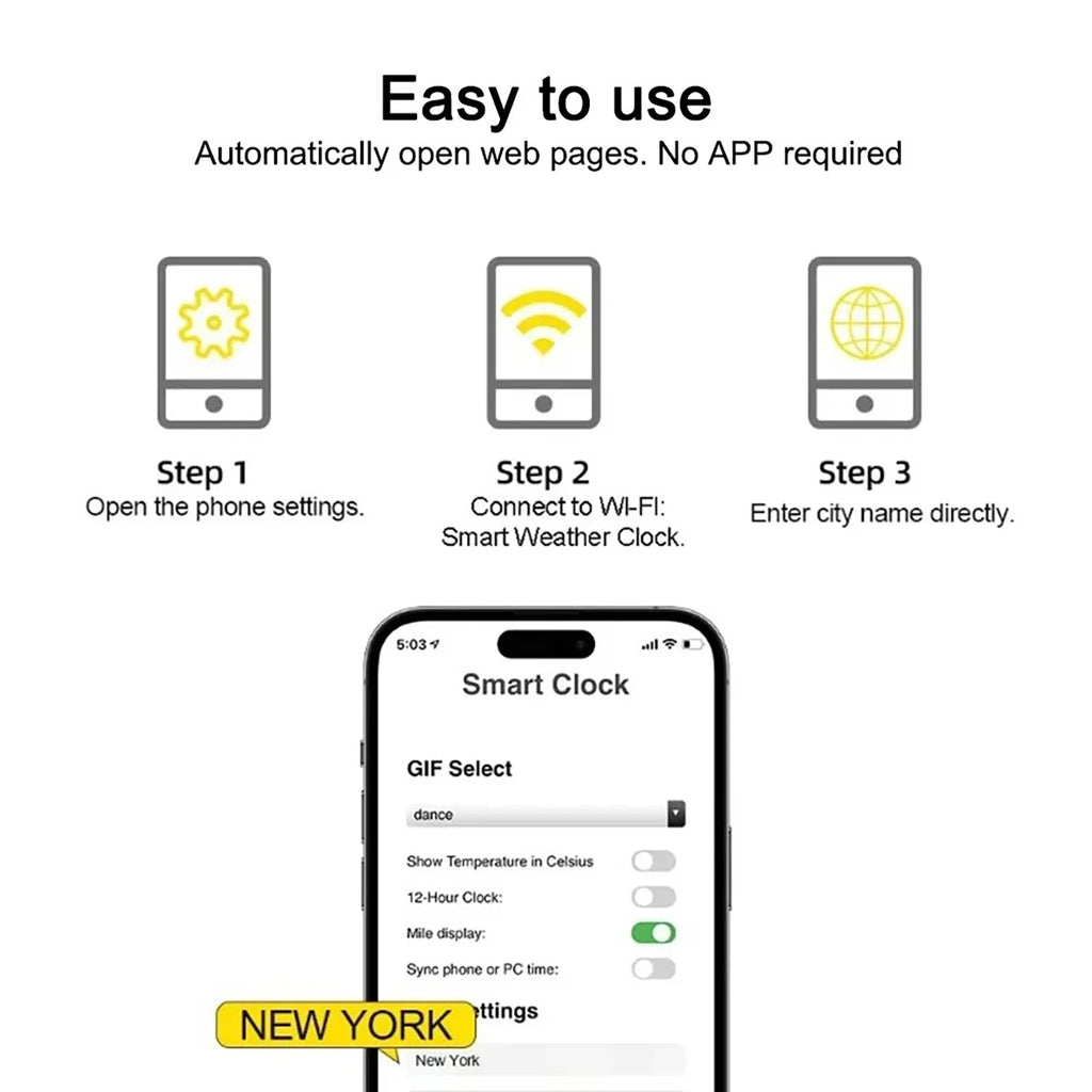 Smart Wi-Fi Weather Station Clock with Temperature & Humidity Display
