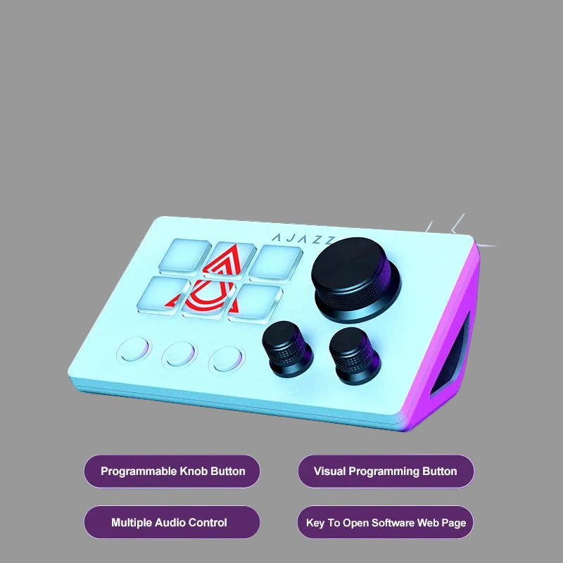 RGB Creator Console – 15 Custom Keys, Multi-Control Knob, Macro Pad