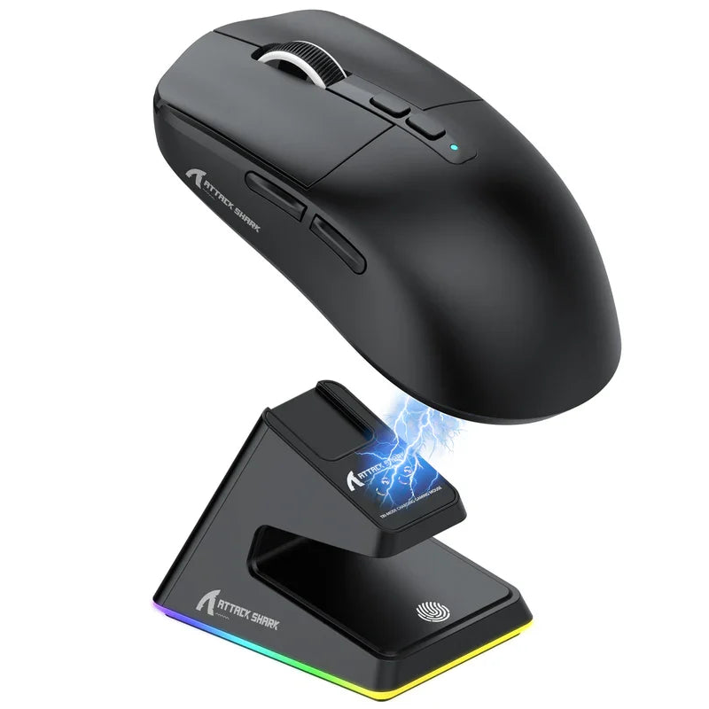 ZAIYNE X6 Pro Wireless Superlight Gaming Mouse – 49g, PAW3395 Sensor, RGB Magnetic Charging Dock