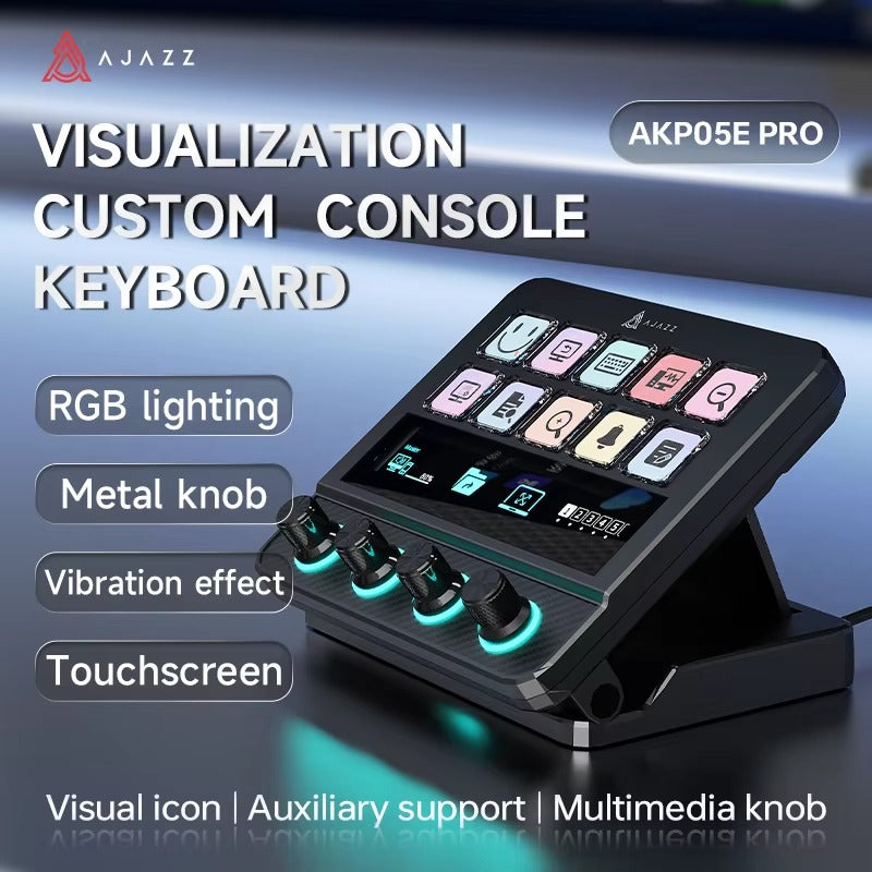 10-Key Visual Macro Console | RGB Touch Strip & Quad-Dial Controller | ZAIYNE