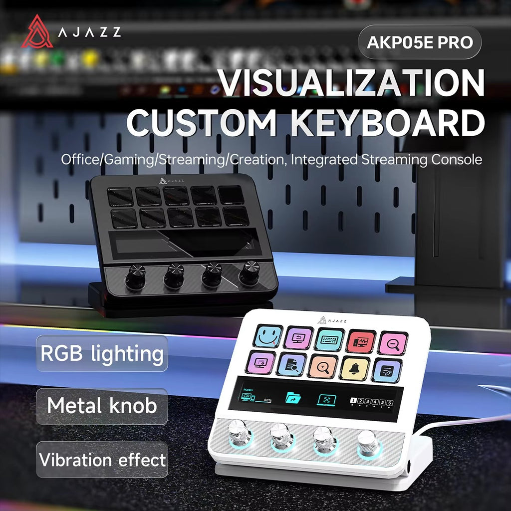 10-Key Visual Macro Console | RGB Touch Strip & Quad-Dial Controller | ZAIYNE