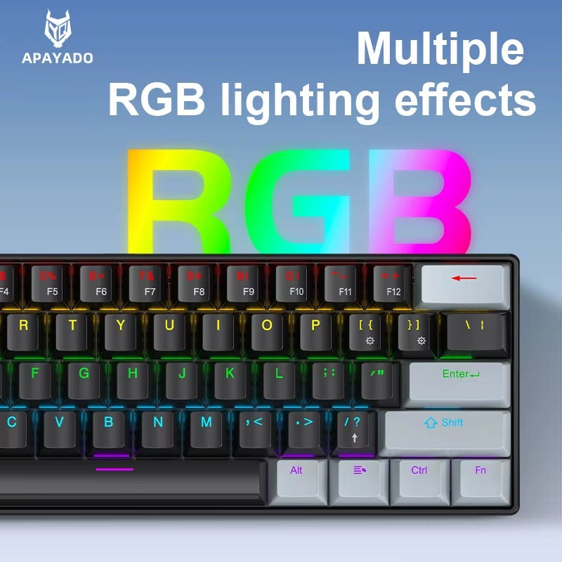 APAYADO K61 Mini Mechanical Gaming Keyboard – 60% RGB