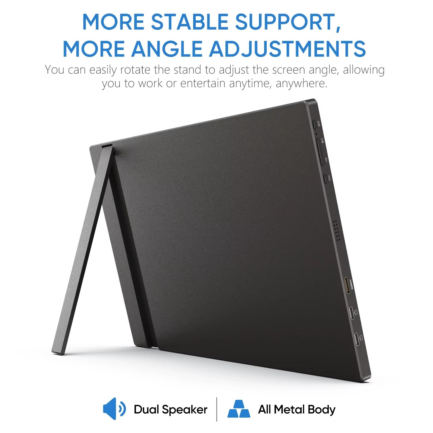 16.1" 144Hz Portable Monitor – FHD 100% sRGB USB-C Display for Laptop, PS5, Steam Deck & Nintendo Switch | ZAIYNE