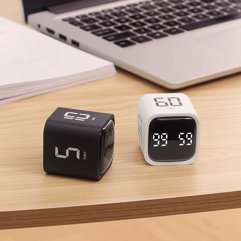 Gravity Flip Timer – Silent Countdown Cube 5–60 Min