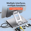 Aluminum 9-in-1 Type-C Docking Station Laptop Stand
