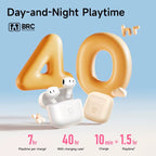 True Wireless Bluetooth Earbuds with AI Noise Reduction & 40H Battery