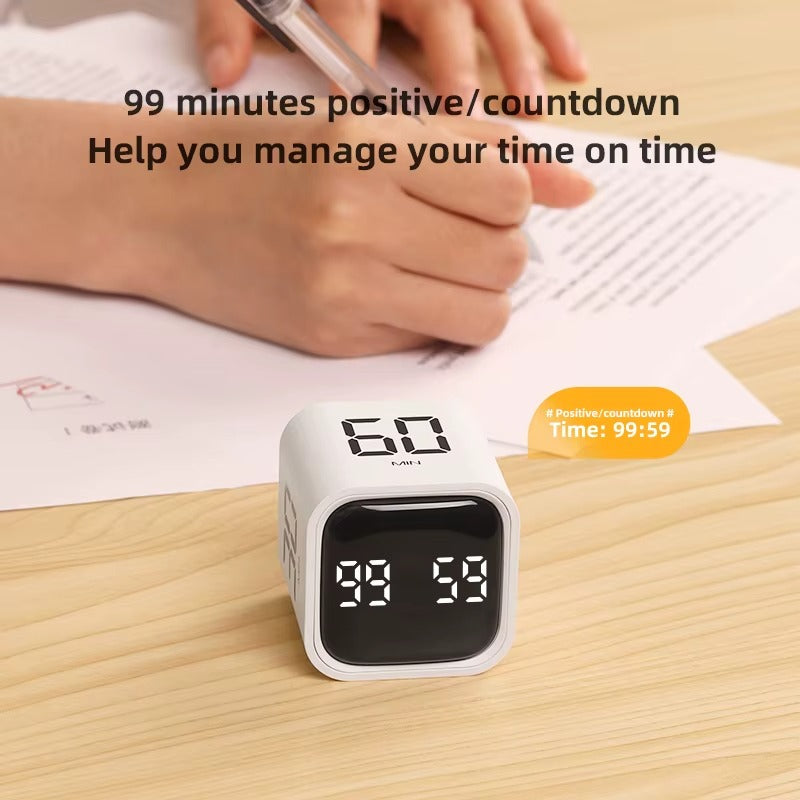 Gravity Flip Timer – Silent Countdown Cube 5–60 Min