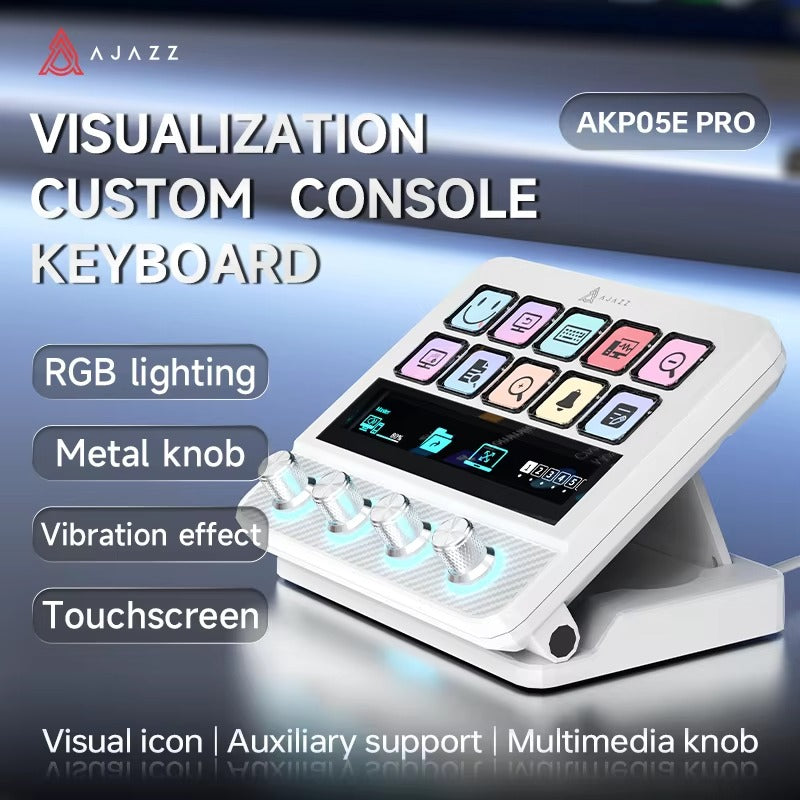 10-Key Visual Macro Console | RGB Touch Strip & Quad-Dial Controller | ZAIYNE