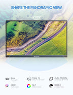 14.0" Portable Monitor – FHD 1080p IPS USB-C External Display for Laptop, MacBook, PC, PS5, Xbox & Nintendo Switch | ZAIYNE