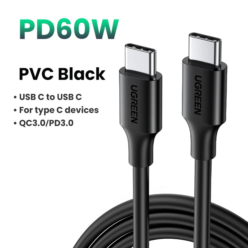 USB-C to USB-C 60W Fast Charging Cable | Power Delivery – ZAIYNE