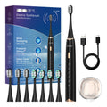 Electric Sonic Toothbrush – 8 Replacement Heads, Pressure Sensor & Timer