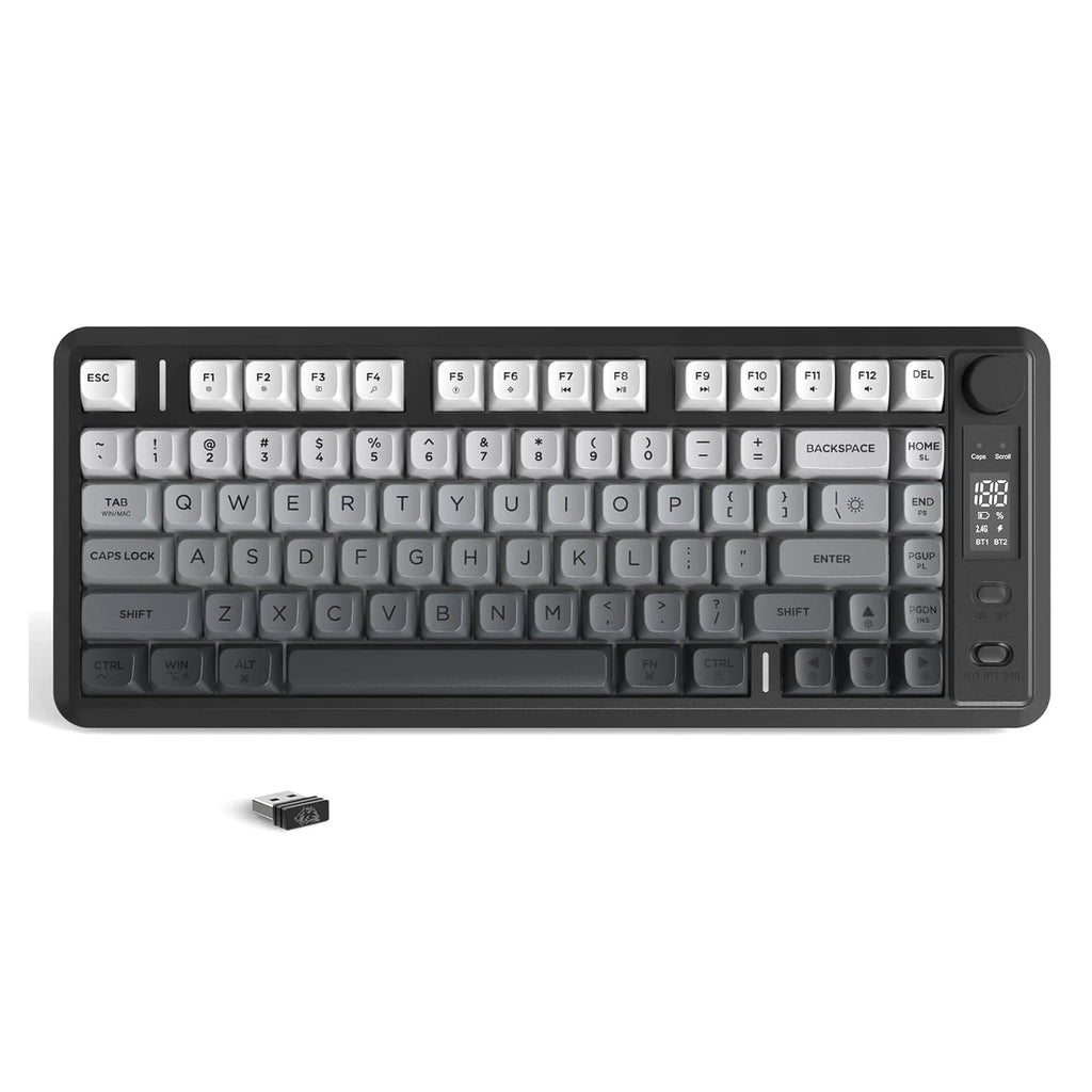 M75 Wireless RGB Gaming Keyboard – 75% Layout, OLED Display, Knob Control, Bluetooth + 2.4GHz