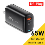 65W GaN Fast Charger USB-C | Laptop & Phone Power Adapter – ZAIYNE
