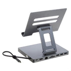 Aluminum 9-in-1 Type-C Docking Station Laptop Stand