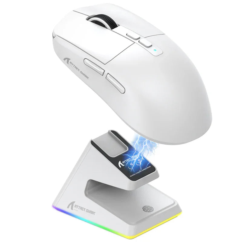 ZAIYNE X6 Pro Wireless Superlight Gaming Mouse – 49g, PAW3395 Sensor, RGB Magnetic Charging Dock